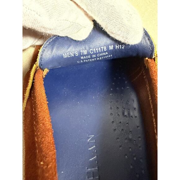Cole Haan Shoes Loafers Mens Size 7M Brown Suede Penny Driving Moccasin Slip On - Picture 6 of 7